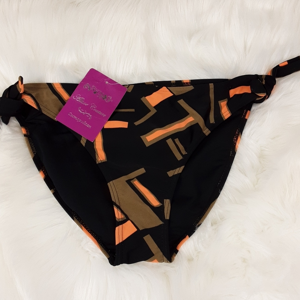 Allure Couture, Blk,tan and Orange swim bottoms - Picture 3 of 7